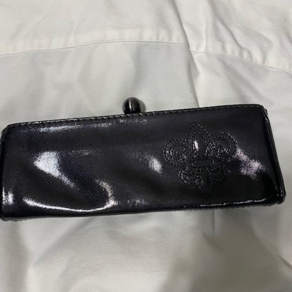 Gianni Bini Metallic Black Clutch purse